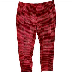 Red and Black Houndstooth Checkered HighWaist Leggings/ Very Stretchy/ Size 5X